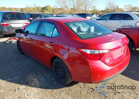 2015 Toyota Corolla Le z USA, uszkodzony, nr VIN 2T1BURHE2FC297112